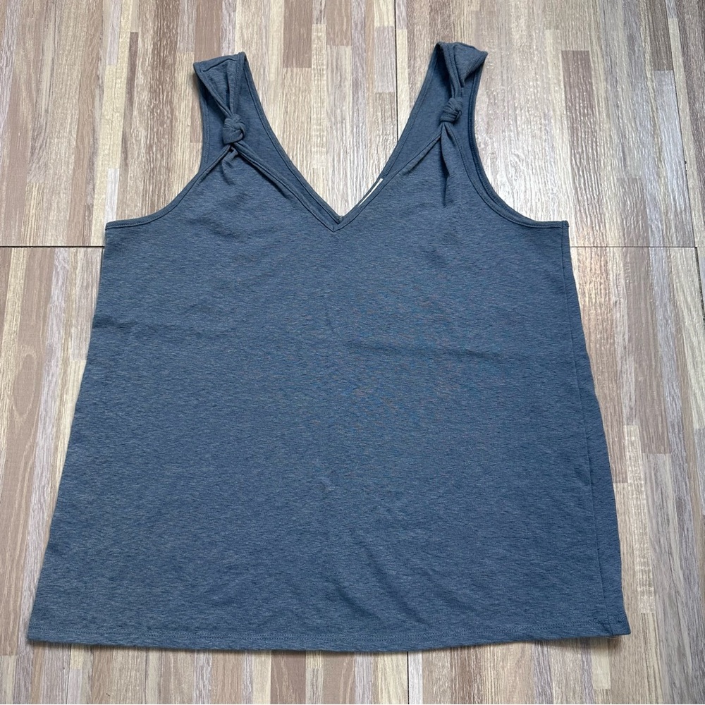 LOFT Dark Blue-Gray V-Neck Tank Top Women’s Size Medium